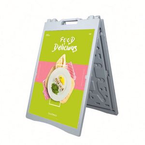 Expositor de Carteles de Doble Cara para Exteriores, Soporte de Plástico con Inyección de Agua para Carteles KT, para Publicidad y Promociones - Product Image 1