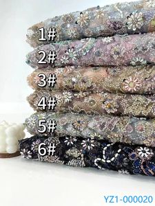 Кружевная ткань с блестками и бисером - Product Image 6