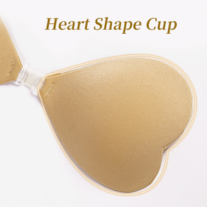 XB099 Reggiseno in Silicone a Forma di Cuore Senza Spalline e Schiena Scoperta, Riutilizzabile, <span class=keywords><strong>Invisibile</strong></span>, con Coppa Sottile per Ragazze - Product Image 1
