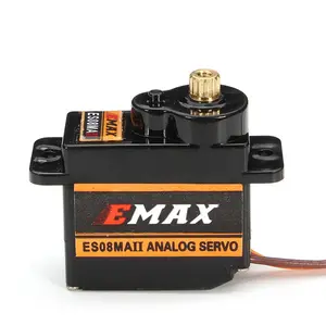 EMAX-Mini engranaje de Metal Servo analógico ES08MAII, para coche, barco, helicóptero, avión, Robot de repuesto, Original, 12g, ES08MA II