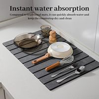 Tapis de séchage de cuisine pliable anti-dérapant en diatomite-Écologique Lavable à haute absorption pour une utilisation à domicile