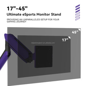 Brazo de <span class=keywords><strong>monitor</strong></span> ultra ancho resistente con puertos USB Soporte ajustable en altura VESA 75x75 100x100 Montaje para pantalla ancha - Product Image 5