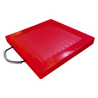 Coussin stabilisateur antidérapant rouge sur mesure en UHMWPE pour poteaux de soutènement et blocs de stabilisation