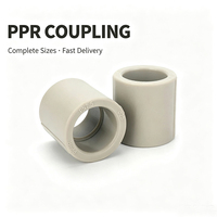Raccord droit PPR OEM d'usine PN25 20mm 25mm 32mm, raccord de tuyauterie en plastique à fusion par emboîtement pour alimentation en eau chaude et froide