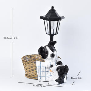 Customized Modern Art Pet Theme Resin <strong>Dog</strong> Statue Taiyang Lamp Indoor/Outdoor Lighting Decoration Small Animal Ornaments - Product Image 3