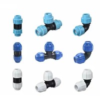 DIN 8074 HDPE Accessoires Injection HDPE PP PE Compression Raccords Matériaux de plomberie PN16 Irrigation HDPE Raccords
