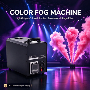 Macchina del fumo colorato da 4000W con <span class=keywords><strong>effetto</strong></span> ventola a 3 teste, controllo remoto TNT DMX per effetti scenici, ideale per matrimoni, feste, DJ, Halloween, Gender Reveal - Product Image 5