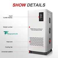 Régulateur de tension automatique stabilisateur 380V Série SJW 15kva à 80kva Triphasé AC avec écran LCD pour utilisation SVC Personnalisable