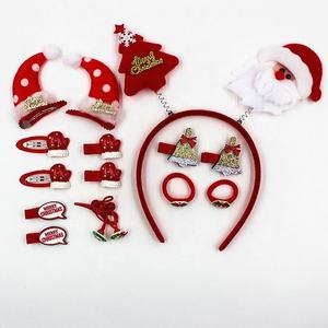 طوق شعر عيد الميلاد ، زينة سانتا ، إكسسوار شعر الأطفال الموضة ، أربطة شعر - Product Image 1