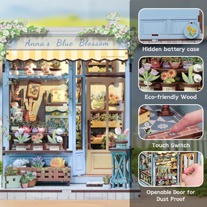 CuteBee CWGC211 Kit de Rincones de Libros de Madera, Rompecabezas 3D, <span class=keywords><strong>Casa</strong></span> de Jardín, <span class=keywords><strong>Casa</strong></span> en Miniatura - Product Image 4