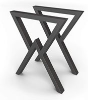 Base de chaise en métal noir moderne en fonte avec pieds coniques pour chaise de salle à manger - Vente en gros