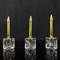 Bouteilles de parfum en verre transparent de 3 ml avec couvercles dorés ou argentés, flacons vides en verre cristal transparent pour diffuseur d'aromathérapie et porte-encens