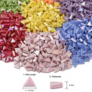 Mini-tuiles de mosaïque <span class=keywords><strong>en</strong></span> verre recyclé irisé multicolore <span class=keywords><strong>en</strong></span> vrac pour le bricolage et l'artisanat - Product Image 3