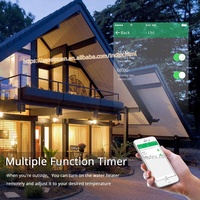 Interrupteur intelligent pour chaudière et chauffe-eau, compatible Tuya Wifi, 86*86 format EU, avec minuterie, 20A 4000W, commande tactile, type mural