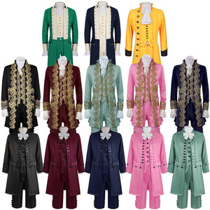 Nouvelle tenue d'Halloween pour homme, costume de roi ou de prince médiéval victorien vintage, veste, gilet, manteau, tenue de scène, de théâtre ou de cosplay - Product Image 1