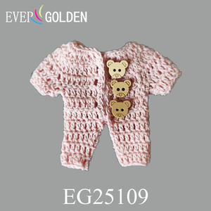 EG25109 Mini barboteuses <span class=keywords><strong>pour</strong></span> poupées 9x7,5 cm avec bouton ours <span class=keywords><strong>pour</strong></span> souvenirs de baptême et cadeaux de baby shower - Product Image 5