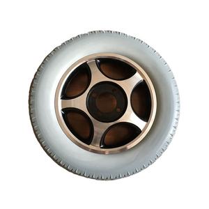 Sólido <span class=keywords><strong>de</strong></span> 330 mm <span class=keywords><strong>de</strong></span> espuma <span class=keywords><strong>de</strong></span> PU <span class=keywords><strong>silla</strong></span> <span class=keywords><strong>de</strong></span> <span class=keywords><strong>ruedas</strong></span> eléctrica rueda con <span class=keywords><strong>llanta</strong></span> <span class=keywords><strong>de</strong></span> aluminio 12 1/2x2 1/4 - Product Image 2