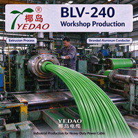 Fil électrique multibrin en aluminium isolé PVC vert BLV-240 240mm² pour installation électrique industrielle