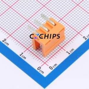 MXHT396R-3.96-03P-OE01-Cu-A Plug-in Terminal Block Bent Lead Through Hole,P=3.96mm Board-to-Board / Socket - Open 1x3P 3.96mm - Product Image 2