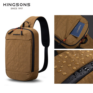 Kingsons Men's Chest Bag Multifunctional Shoulder Bag Zipper Closure Solid Color Everyday Use Winter 2025 - Product Image 4