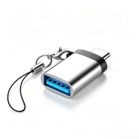 Adaptateur USB-C vers USB-A USB 3.0 5 Gbit/s DC OTG PC Matériau Ignifuge Porte-clés Plug & Play pour Appareil Photo Téléphone Tablette Ordinateur Portable Clé USB