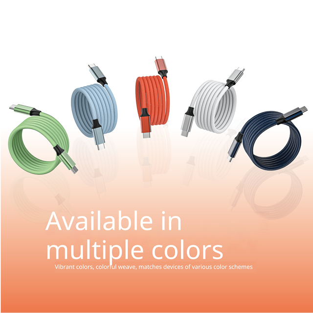 New Molded PD 100W 60W Magnetic Type C to Type C Fast Charging Cable 5A Efficiency for IPhone 17