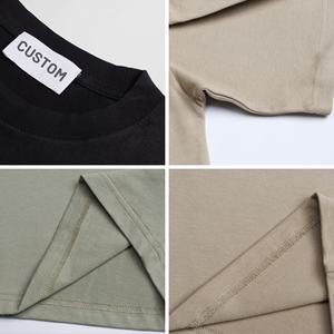 Camiseta de gran tamaño con cuello redondo Unisex, 100% algodón, peso pesado, 260 gramos, gráfico de Hip Hop, impresión personalizada, camisetas lisas Unisex para hombre - Product Image 4