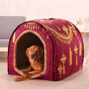 Sang Trọng Con Chó Mèo Giường Vật Nuôi Có Thể Gập Lại Có Thể Tháo Rời Oxford Vải Rắn Thân Thiện Với Môi Có Thể Giặt Lồng Lễ Hội Mùa Xuân Vui vẻ Nhân dịp - Product Image 6