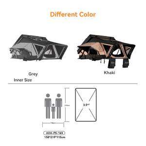 Lều mái cứng trên nóc xe ADA OVERLAND Factory OEM 165 ABS, mở bên hông, chống thấm nước, dành cho xe 4x4, cắm trại, 2-3 người - Product Image 5