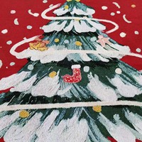 Dernière conception de Noël doux tissé Plaid polaire Logo imprimé tenture murale tapisserie coton décor tissé tapisserie couverture
