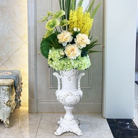Antique en plastique style romain décor extérieur urne planteur jardin piédestal vase support pour fleurs pépinière maison plantation extérieur décor