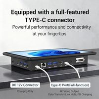 Mini ordinateur tactile 10,1 pouces avec Windows 11 Pro, Celeron N5095, 8 Go de RAM/128 Go de ROM, double RS232 HDMI, BT 5.0