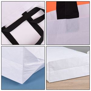 Sac de courses réutilisable en RPET, imperméable, grande capacité, sac tissé laminé en gros - Product Image 2
