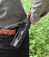 Support de bâton rotatif LAMBUL à 360 degrés, en plastique noir, holster télescopique pour bâton, kit de défense sécurisé, équipement tactique