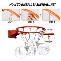Éclairage LED Écologique pour Panier de Basket Extérieur, Télécommandé, 21 Pouces, Toutes Conditions Météorologiques, 12 Boucles Lumineuses, 8 Modes Clignotants et Minuterie