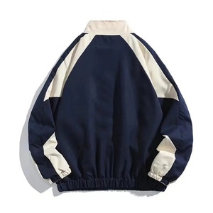Custom Colorblock Vintage Windbreaker <b>Jacket</b> Summer <b>Lightweight</b> <b>Running</b> Zip up Sport Polyester Windproof <b>Jacket</b> - Product Image 2