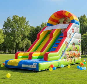 Şişme Oyun Parkı Yapı Taşları Kaydıraklı Şişme Kale Zıplama Evi Şişme Kaydırak Üfleyici Dahil Çocuklar ve Yetişkinler İçin Satılık - Product Image 4