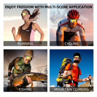 Lunettes Intelligentes Étanche en Plastique et Silicone pour Contrôle par Application, Appels Mains Libres en Extérieur, Audio Stéréo Sans Fil pour Cyclisme