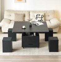 Ensemble de table basse de table TV moderne à dessus élévateur Offre Spéciale usine Rectangle extensible avec rangement extensible emboîtable décoratif