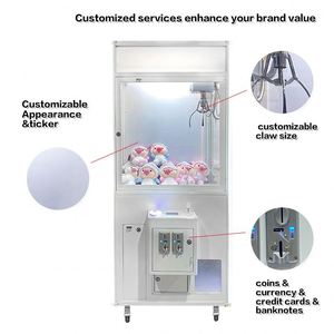 Máquina expendedora de premios White Claw, máquina de grúa para juguetes de peluche, máquina expendedora de muñecas, juego operado con monedas, construcción de metal/acrílico/vidrio, personalizable - Product Image 3