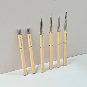 Pinceau à ongles en gel UV avec manche en métal, poils en nylon, logo personnalisé, stylo de peinture professionnel pour salon - Product Image 3