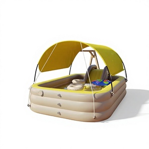 Piscina Inflable Automática al por Mayor con Sombrilla, Piscina Rectangular de PVC Reforzado <span class=keywords><strong>para</strong></span> Niños, <span class=keywords><strong>para</strong></span> Jardín o Patio Trasero - Product Image 5