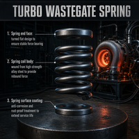 Ressort de compression turbo résistant à la chaleur, fil haute résistance, OEM personnalisé pour soupape de turbocompresseur