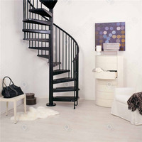 Escalier en colimaçon moderne et élégant pour grenier extérieur en fer forgé, escalier en acier galvanisé, escalier en acier inoxydable