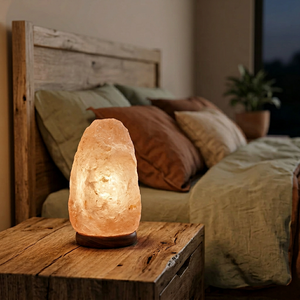 Lampe en sel de l'Himalaya 100% naturelle, style féerique, sculptée rose, avec variateur d'intensité, étanche, disponible en OEM - Product Image 1