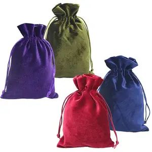 custom velvet jewelry pouch velvet drawstring bag raw material microfiber fabric packaging 100% polyester velvet fabric