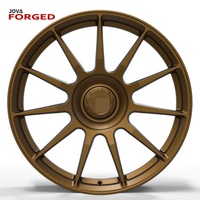 Ruedas de Aluminio Forjado JOVA Ligeras de 16-26 Pulgadas 5x112, 11 Radios, Acabado Bronce, 4 Piezas, Nuevas, Ajuste Universal, 2 Años de Garantía