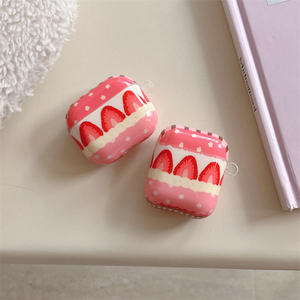 Ins Korean Stars Strawberries Stripes <strong>case</strong> for Airpods4 Headphone Pro3 New Airpodspro2 3rd Wireless <strong>2nd</strong> <strong>Generation</strong> 1/2 Cover - Product Image 3