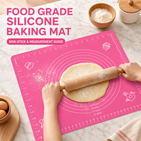 Tapis de comptoir robuste extra épais résistant à la chaleur, gadget de cuisine avec texture antidérapante double face, tapis à pâte en silicone