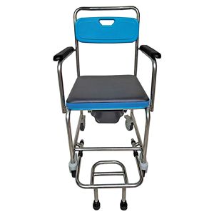 Multifunctional <b>Commode</b> <b>Chair</b> Stainless Steel With Wheels For Elderly And Disabled Bathroom Use - Product Image 1